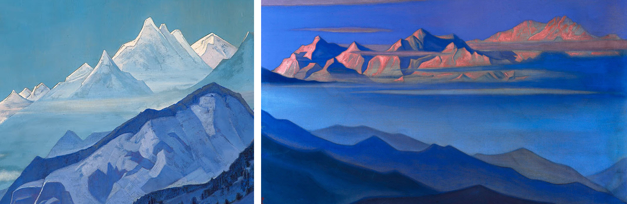 dos cuadros de Nicholas Roerich