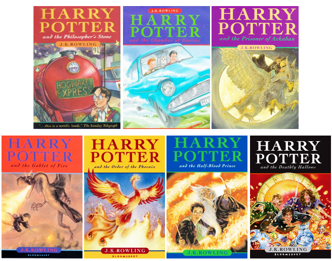 Las portadas originales de Harry Potter
